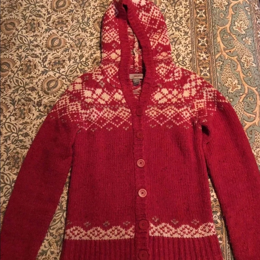 Hollister Fair Isle Hoodie Sweater